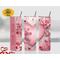 Tammi Oribello Designs - Custom pink hearts and roses Valentine's Day tumbler. Makes a great gift for wife, girlfriend, mom, or Galentine's